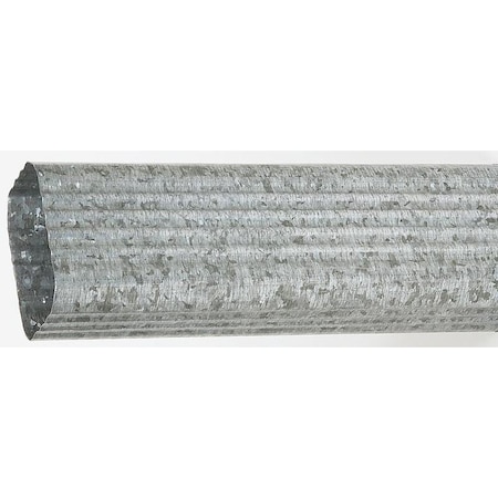 Amerimax Home Products Downspout, 2 in W, 3 in H, 10 ft L, Galvanized Steel 2801400120